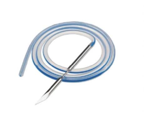 БЛЕЙК (BLAKE) силіконовий дренаж 15 FR круглий, цільний з троакаром 3/16 дюйми (4,8 mm(мм))